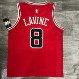 NBA Bulls crew red No. 8 Raven with chip 1:1 Quality
