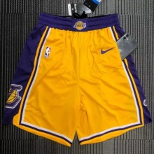 NBA Lakers Yellow Top Quality Pants 1:1 Quality