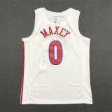 23 NBA 76ers MAXEY #0 White City Edition 1:1 Quality NBA Jersey