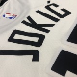 NBA Nuggets white No. 15 yokic with chip 1:1 Quality