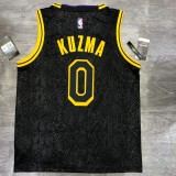 NBA Laker crew neck black snake 0 Kuzma with chip 1:1 Quality