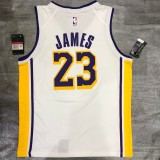 NBA Laker retro white V-collar 23 James with chip 1:1 Quality