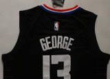 NBA New season clippers (new fabric print) 13 George City Edition dark blue, black, white, retro white 1:1 Quality