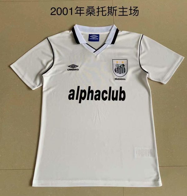 2001 Retro Santos FC Home Fans 1:1 Quality Soccer Jersey