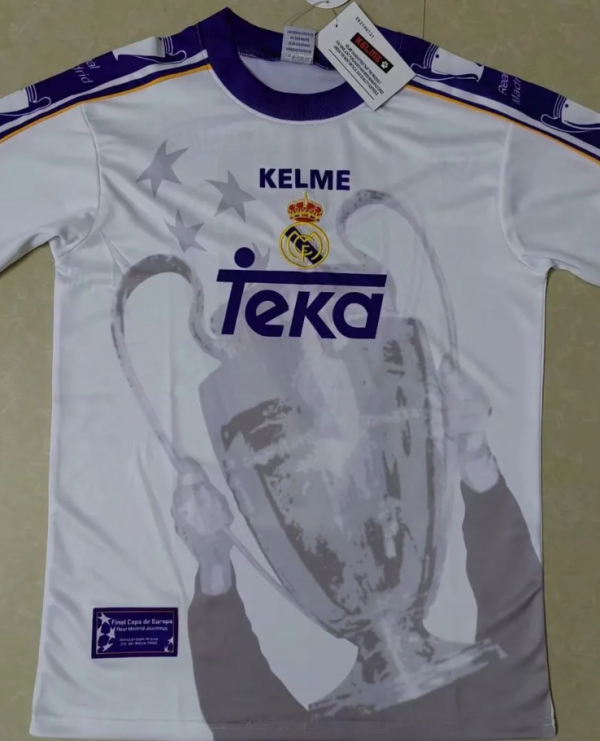 Real Madrid 7th Champions League Commemorative Edition Retro Soccer Jersey 1997/1998