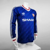1986 Manchester United Away Long Sleeve 1:1 Quality Retro Soccer Jersey