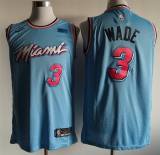 NBA New season heat (new fabric print) No.3 Wade Blue City Edition 1:1 Quality