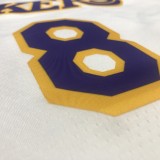 NBA Laker crew neck retro white No. 8 Kobe with chip 1:1 Quality