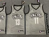 NBA Nets grey Irving No.11 1:1 Quality