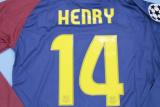 2007-2008 Barcelona Home Long sleeve 1:1 Retro Soccer Jersey