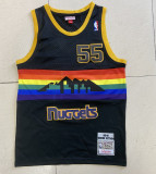 NBA Nuggets # 55 mutombo Snow mountain black top Mesh Jersey 1:1 Quality