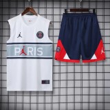 22/23 PSG Vest Training Kit Kit White Grey Stripe 1:1 Quality Training Shirt