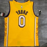 NBA Laker's Retro yellow V leads Sucheng city version No.0 Nixon with chip 1:1 Quality