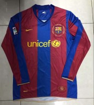 2007-2008 Barcelona Home Long sleeve 1:1 Retro Soccer Jersey 2007-2008 Barcelona Home Long sleeve 1:1 Retro Soccer Jersey