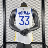 NBA Golden State Warriors White WISEMAN#33 Men Jersey Top Quality Hot Pressing Number And Name 2023