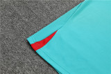 22/23 Barcelona Training Suit Short Sleeve Kit Blue 1:1 Quality Training Jersey
