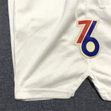 17/18 NBA 76ers Beige City Edition 1:1 Quality NBA Pants
