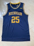 NCAA University of Michigan # 25 Juwan Howard dark blue jersey 1:1 Quality