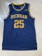 NCAA University of Michigan # 25 Juwan Howard dark blue jersey 1:1 Quality