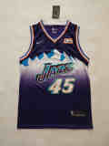 NBA New season Jazz (new fabric print) 45 Mitchell purple 1:1 Quality