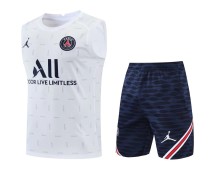 22/23 Paris Tank Top Training Kit White 1:1 Quality Training Shirt 22/23 Paris Tank Top Training Kit White 1:1 Quality Training Shirt