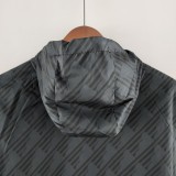 2022 Flamengo Black Windbreaker(红色阿迪红色三边）