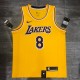 NBA Laker crew retro Yellow No. 8 Kobe with chip 1:1 Quality
