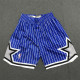 Magic Blue Stripe 1:1 Quality Retro NBA Pants
