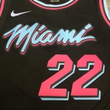 NBA Heat crew crew black 22 Jim Butler with chip 1:1 Quality