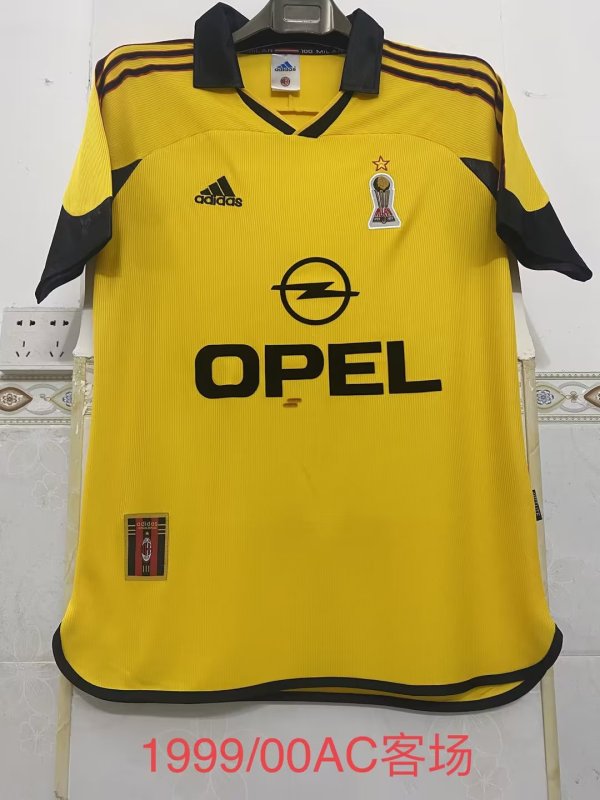 AC Milan Away Fans 1:1 Retro Soccer Jersey 1999/2000