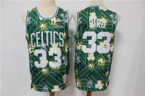 NBA Celtic 33 green print swing tear tear limited retro Jersey 1:1 Quality