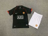 Manchester United Away 1:1 Kids Retro Soccer Jersey 2007/2008