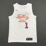 23 NBA 76ers HARDEN #1 White City Edition 1:1 Quality NBA Jersey