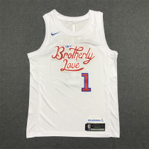 23 NBA 76ers HARDEN #1 White City Edition 1:1 Quality NBA Jersey 23 NBA 76ers HARDEN #1 White City Edition 1:1 Quality NBA Jersey