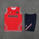 22/23 PSG Vest Training Suit Kit Red 1:1 Quality Training Shirt