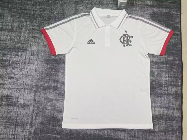 Flamengo Polo White Fans 1:1 Quality Soccer Jersey 23/24
