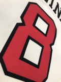 NBA Bulls crew neck white No. 8 Raven with chip 1:1 Quality