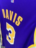NBA Laker purple Davis No.3 1:1 Quality