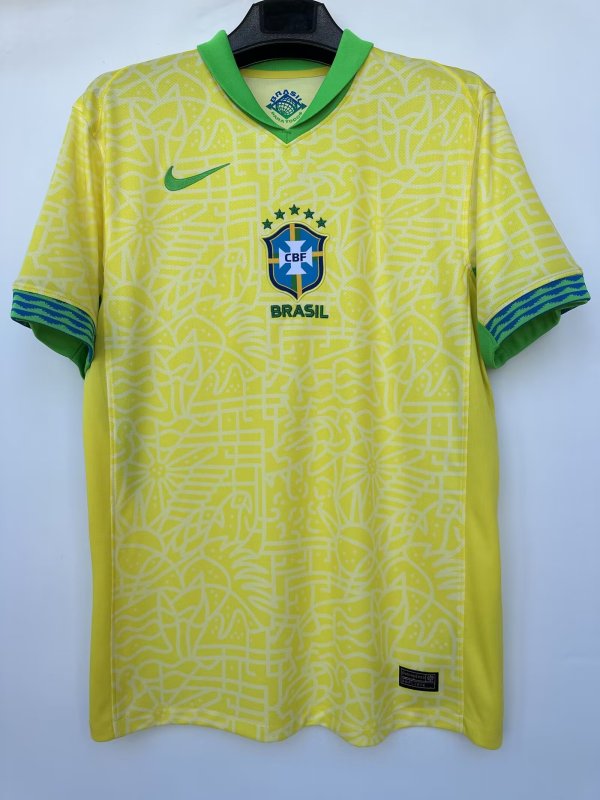 Brazil Home Fans 1:1 Quality Soccer Jersey 24/25