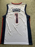 NCAA University of Gonzaga #1 white university Jersey 1:1 Quality