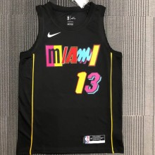 NBA Miami Heat ADEBAYO #13 Black Top Quality Hot Pressing 1:1 Quality