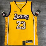 NBA Laker's Retro yellow V-lead Sucheng city version 23 James with chip 1:1 Quality