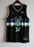 NBA Bucks (21 new season) # 34 Antetokounmpo black 1:1 Quality
