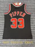 Chicago Bulls PIPPEN #33 Black Hot Pressing 1:1 Quality Men NBA Jersey 1995