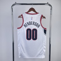 NBA Trail Blazers White HENDERERSON#00 Men Jersey Top Quality Hot Pressing Number And Name 2023 NBA Trail Blazers White HENDERERSON#00 Men Jersey Top Quality Hot Pressing Number And Name 2023