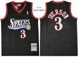 1997-1998 NBA 76ers IVERSON black classic Mesh Jersey 1:1 Quality