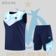 Olympique De Marseille Vest Training Suit Kit Dark Blue White 1:1 Quality Training Shirt 22/23