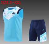 22/23 Marseille Vest Training Suit Kit Blue 1:1 Quality Training Shirt