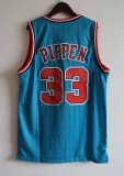 NBA Chicago Bull #33 Pippen blue mesh 1:1 Quality