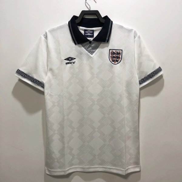 1990 England Home 1:1 Quality Retro Soccer Jersey